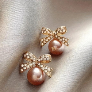 Rose Gold Pearl Ear Rings - Jewellery
