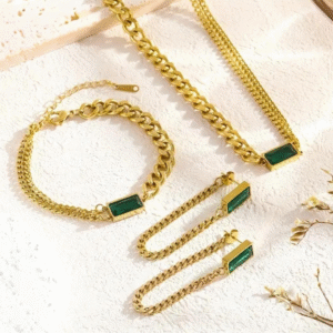 Emerald Green Statement  Jewelery Set - Jewellery